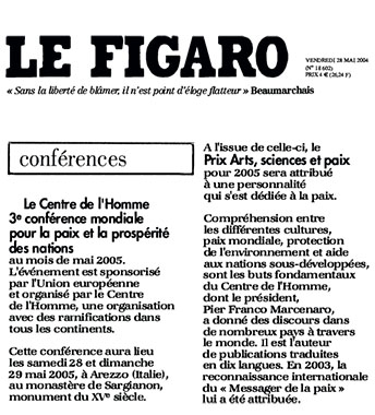 Le Figaro, 28 May 2004 